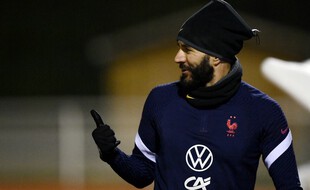 Karim Benzema à Clairefontaine, le 10 novembre 2021.