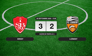 Stade Brestois - Lorient: 3-2 pour le Stade Brestois contre Lorient au stade Francis-Le Blé