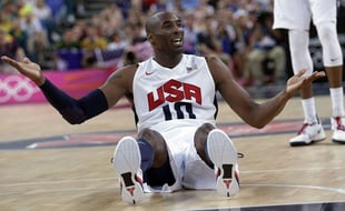 Kobe Bryant lors du match entre les Etats-Unis et l'Australie aux JO 2012 à Londres.