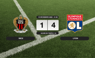OGC Nice - OL: Succès 1-4 de l'OL face à l'OGC Nice