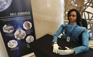 Le robot humanoïde Vyommitra que l'Inde va envoyer dans l'espace en prévision de ses premiers vols habités.