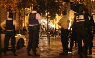 Illustration d'une intervention de policiers de nuit, ici à Rennes.
