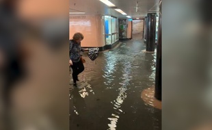 Le métro de Melbourne inondé le 14 décembre.