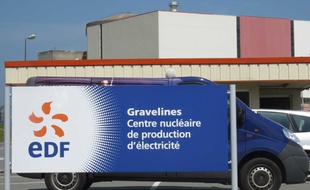 Illustration des abords de la centrale nucléaire de Gravelines.