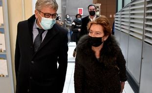 Jacqueline Veyrac et son avocat Luc Febbraro, le 8 janvier 2020 au palais de justice de Nice