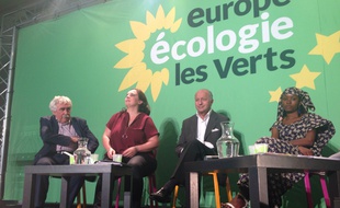 Laurent Fabius aux Journées d'été d'EELV à Lille, le 21 août 2015