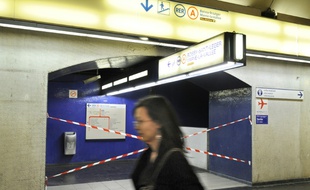 Illustration. Le trafic est interrompu sur la ligne du RER A le 31 octobre 2017.