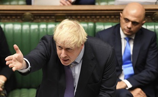 Le Premier ministre britannique Boris Johnson devant les députés le 22 octobre 2019.