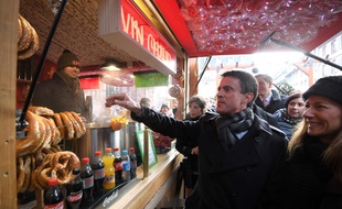 Pour les bretzels, ce sera sans supplément farine. / AFP PHOTO / PATRICK HERTZOG