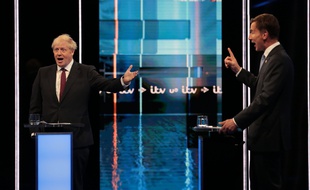 Boris Johnson et Jeremy Hunt ont débattu en direct le 9 juillet 2019.