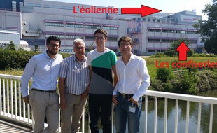 Strasbourg: Une éolienne sur le toit d'une usine Carambar & Co? Ou le pari un peu fou d'un étudiant et d'une entreprise