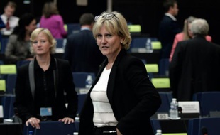 L'eurodéputée Nadine Morano au Parlement européen le 7 octobre 2015