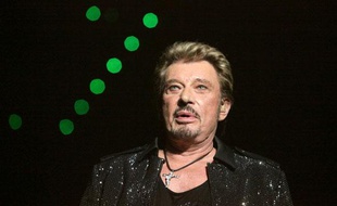 Johnny Hallyday en concert à Bruxelles, Belgique, le 4 octobre 2009.