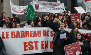 Manifestation des avocats le 3 février 2020 à Paris.