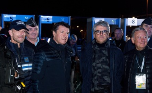Le préfet des Alpes-Maritimes Bernard Gonzalez, ici aux côtés de Christian Estrosi, le 15 février 2020 au Carnaval de Nice
