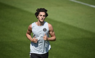 Le Parisien Adrien Rabiot à l'entraînement, le 24 juillet 2014, au Camp des Loges.