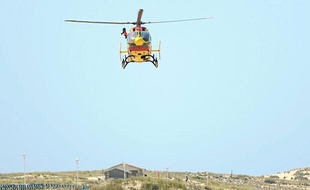 L'hélicoptère Dragon 33, chargé de la sécurité des plages en Gironde