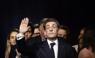 L'ex-président Nicolas Sarkozy, candidat à la primaire de l'UMP, lors d'un meeting à Vélizy dans les Yvelines, le 6 octobre 2014
