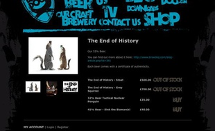 Capture d'écran du site de la brasserie BrewDog