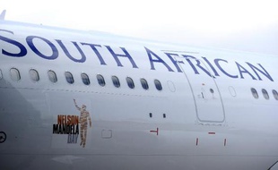 Un avion de la South African Airways le 4 juillet 2011 à Johannesburg