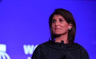 L'ancienne ambassadrice des Etats-Unis à l'ONU Nikki Haley le 6 novembre 2019 à New York.