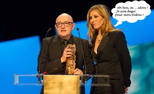 Michel Blanc et Mathilde Seigner aux César 2012.