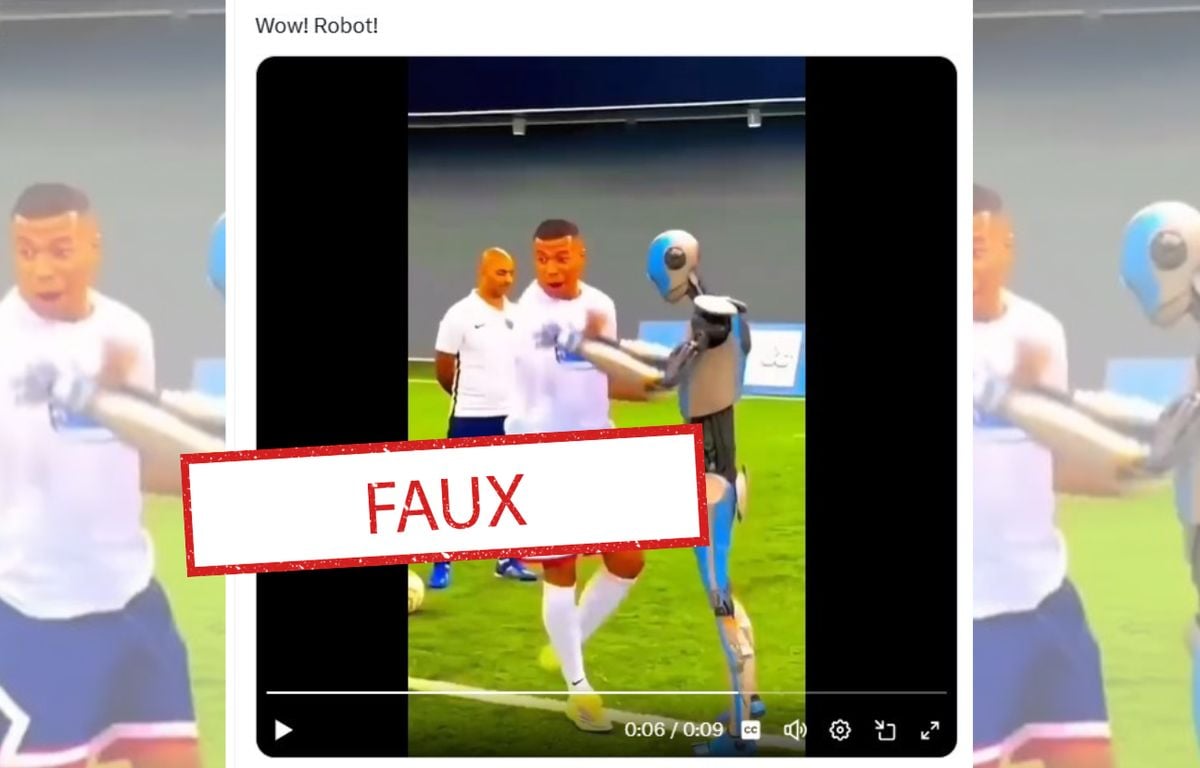 Des sportifs, dont Mbappé, affrontent des robots ? Attention à ces vidéos modifiées par IA