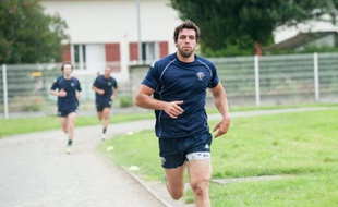 Jean-Baptiste Peyras lors de la reprise de l'entraînement à Bègles le lundi 17 juillet 2013.