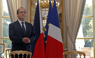 Le président François Hollande à l'Elysée, le 17 septembre 2014