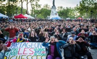 «L'Assemblée» fait revivre "Nuit Debout" de l'intérieur, (photo de laPlace de la République, le 15 mai 2016)