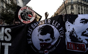 Une photo de Clément Méric lors d'une manifestation à Paris, le 14 septembre 2018.