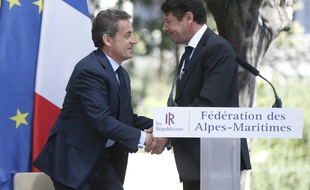 Nicolas Sarkozy et Christian Estrosi à Nice le 26 avril 2016.