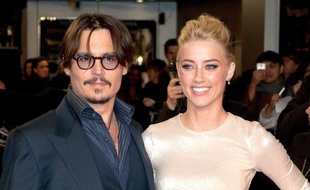 Johnny Depp et Amber Heard, pour la promo de Rhum Express en 2011