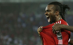 Javier Balboa fête un but contre le Gabon le 25 janvier 2015.