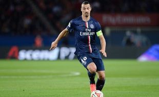 Zlatan Ibrahimovic lors du match entre le PSG et Saint-Etienne le 31 août 2014.