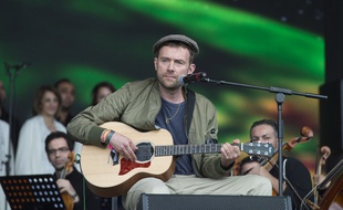 L'artiste Damon Albarn au festival de Glastonbury en 2016