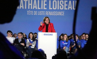 Nathalie Loiseau en meeting à Caen le 6 mai 2019.