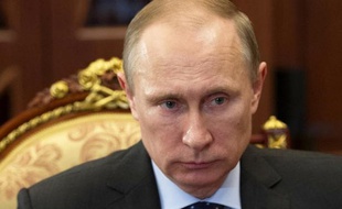 Le président russe Vladimir Poutine le 20 mars 2014 au Kremlin