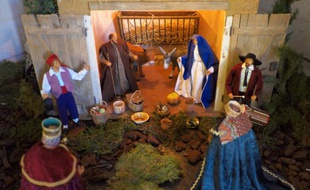 Photo prise le 9 décembre 2014 d'une crèche dans une mairie d'arrondissement à Marseille