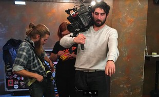 Etienne Constantinesco sur le tournage de Dernier Soleil
