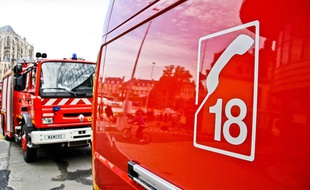 Illustration: Un camion de pompiers.