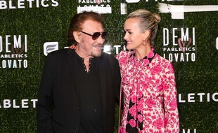 Laeticia et Johnny Hallyday à Los Angeles, le 10 mai 2017.
