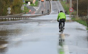 Le périphérique de Nantes inondé au niveau de la porte de la Chapelle (archives).