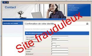 Le site frauduleux dénoncé par l'Urssaf.