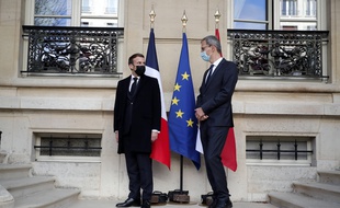 Emmanuel Macron à l'ambassade d'Autriche à Paris, le 3 novembre 2020.