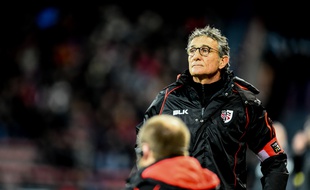 Le manager général du Stade Toulousain Guy Novès lors de la rencontre de Top 14 contre Lyon, le 21 février 2015 à Toulouse.