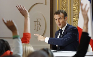 Le président Emmanuel Macron a donné une conférence de presse le 25 avril 2019.