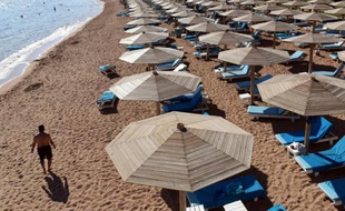 Une plage déserte à Sharm El-Sheikh en Egypte, le 10 novembre 2015