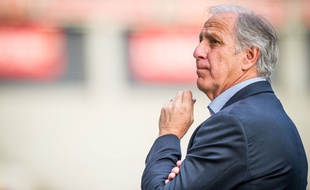 L'entraîneur de Lille René Girard lors du match contre Toulouse le 5 avril 2014.
