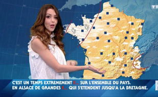 Nabilla a présenté la météo dans l'émission «Vendredi tout est permis».